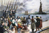 Immigrants On Ship, 1887. /Nimmigrants On The Steerage Deck Of An Ocean Steamer Passing The Statue Of Liberty In New York Harbor. Color Engraving, 1887. Poster Print by Granger Collection - Item # VARGRC0061215