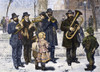 German Street Band, 1879. /Na German Street Band Performing In New York City. Wood Engraving, American, 1879, After A Painting By John George Brown. Poster Print by Granger Collection - Item # VARGRC0083326