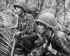 World War Ii: Bougainville. /Ntwo U.S. Marines On Patrol At Cape Torokina, Bougainville Island, New Guinea. Photographed Late 1943. Poster Print by Granger Collection - Item # VARGRC0100094