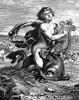 Arion (Fl. C700-625 B.C.). /Ngreek Musician And Poet. Arion Saved By A Dolphin. Detail From An 18Th Century French Copper Engraving. Poster Print by Granger Collection - Item # VARGRC0082652