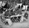 Civil War: Union Officers. /Nnon-Commissioned Officers Of Company D Of The 93Rd New York Infantry Regiment, At A Meal At Camp In Bealeton, Virginia. Photograph By Timothy O'Sullivan, 1863. Poster Print by Granger Collection - Item # VARGRC0132074