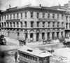 San Francisco, C1866. /Nexterior Of The Wells Fargo & Company Express Office In San Francisco, At The Corner Of Montgomery And California Streets. Photograph, C1866. Poster Print by Granger Collection - Item # VARGRC0108554