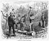 Texas: Chain Gang, 1874. /N'Convicts At Work In The Forest.' A Chain Gang In Texas. Wood Engraving, 1874. Poster Print by Granger Collection - Item # VARGRC0005915
