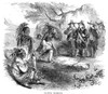 Dutch-Native American Fur Trade. /Ndutch Colonists Trading With Native Americans Along The Hudson River. Wood Engraving, American, 19Th Century. Poster Print by Granger Collection - Item # VARGRC0000804