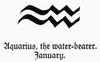 Zodiac: Aquarius./Nzodiacal Symbol For Aquarius, The Water-Bearer. Poster Print by Granger Collection - Item # VARGRC0091215