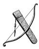 Ancient Persian Bow. /Nwood Engraving, 19Th Century. Poster Print by Granger Collection - Item # VARGRC0075263