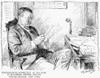 Theodore Roosevelt /N(1858-1919). 26Th President Of The United States. Roosevelt At His Desk At Police Headquarters When He Was Police Commissioner Of New York City. Drawing, 1895. Poster Print by Granger Collection - Item # VARGRC0063739