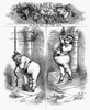Nast: Santa Claus, 1885.  /N'Ringing In The Air.' Wood Engraving After A Drawing By Thomas Nast, 1885. Poster Print by Granger Collection - Item # VARGRC0070032