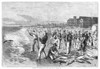 New Jersey: Fishing, 1880. /N'Squidding For Blue-Fish At Asbury Park.' Engraving, 1880. Poster Print by Granger Collection - Item # VARGRC0267435