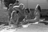 Idaho: Sun Bathers, 1941. /Nsun Bathers Applying Olive Oil At The Public Swimming Pool Park, Caldwell, Idaho. Photograph By Russell Lee, July 1941. Poster Print by Granger Collection - Item # VARGRC0121265