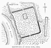 Ohio: Prehistoric Mound. /Nearthworks At Cedar Bank, Ohio. Line Engraving, 19Th Century. Poster Print by Granger Collection - Item # VARGRC0095672