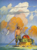 Robinson Crusoe. /Naboard His Raft: Illustration, 1920, By N.C. Wyeth. Poster Print by Granger Collection - Item # VARGRC0011050