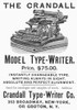 Typewriter Ad, 1890. /Namerican Magazine Advertismenet, 1890, For The Crandall Typewriter. Poster Print by Granger Collection - Item # VARGRC0097722