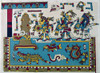 Mixtec Warriors. /Nthree Canoe-Borne Warriors (Eight Deer At Center) Cross A Lake To Attack An Island. Sea Monsters Swim In The Water Below Them. Detail From The Codex Zouche-Nutall, C1450. Poster Print by Granger Collection - Item # VARGRC0103574