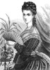 Lady With Fan, C1878. /Nwood Engraving, American, C1878. Poster Print by Granger Collection - Item # VARGRC0077966