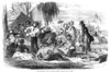 Australian Gold Rush, 1851. /Nthe Christmas Picnic At The Australian Gold Diggings; Wood Engraving From A Contemporary English Newspaper. Poster Print by Granger Collection - Item # VARGRC0005203