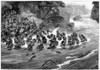 Zulu Warriors, 1879. /Nzulu Warriors Crossing A River During The Zulu War In South Africa. Wood Engraving, 1879. Poster Print by Granger Collection - Item # VARGRC0099591