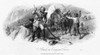Attack On Emigrant Train. /Nbanknote Engraving, C1870, After Felix O.C. Darley. Poster Print by Granger Collection - Item # VARGRC0040403