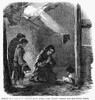 Irish Potato Famine, 1846-47. /N'Sketch In A House At Fahley'S Quay, Ennis - The Widow Connor And Her Dying Child.' Wood Engraving From An English Newspaper Of 1850. Poster Print by Granger Collection - Item # VARGRC0003282