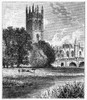 Oxford: Magdalen College. /Nview Of Magdalen College From The Cherwell On The Campus Of Oxford University, Oxford, England. Wood Engraving, English, C1885. Poster Print by Granger Collection - Item # VARGRC0094656