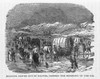 Mormons Emigrating /Nto The Great Salt Lake, Utah, In 1847-48. Wood Engraving, American, 1870. Poster Print by Granger Collection - Item # VARGRC0011842