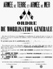 World War I: Mobilization. /Nthe Official Order Of Mobilization For French Military Forces, Issued 1 August 1914. Poster Print by Granger Collection - Item # VARGRC0041034