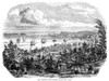 Staten Island, 1853. /Nthe Narrows Seen From A Hill On Staten Island, New York. Wood Engraving, American, 1853. Poster Print by Granger Collection - Item # VARGRC0091753