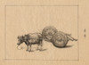 Japan: Oxcart. /Njapanese Ox-Drawn Two-Wheeled Cart. Pen And Ink Drawing, 1878, By Kano. Poster Print by Granger Collection - Item # VARGRC0130001