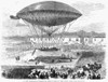 French Balloon, 1872. /Nthe Balloon Invented By Dupuy Du L_Me Which Flew From Paris To Noyon In Picardie, France, In 1872. Wood Engraving From A Contemporary American Newspaper. Poster Print by Granger Collection - Item # VARGRC0013505