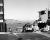San Francisco: Cable Car. /Na Cable Car Mounts Hyde Street In San Francisco, California. Alcatraz Island Can Be Seen In The Background. Photographed C1950. Poster Print by Granger Collection - Item # VARGRC0005854