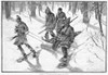 Hunting Moose, 1885. /Nhunting Moose On Snowshoes. Engraving, American, 1885, After J. Macdonald. Poster Print by Granger Collection - Item # VARGRC0087074
