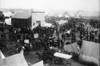 Oklahoma Land Rush. /Nland Claimants Outside The Land Office At A Town In Oklahoma, Late 19Th Century. Poster Print by Granger Collection - Item # VARGRC0115988