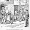Immigrants: Castle Garden. /Nnewly Landed European Immigrants Leaving Castle Garden In New York City After Having Been Admitted Into The United States, C1885. Line Engraving, American, 1892. Poster Print by Granger Collection - Item # VARGRC0060472