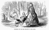 Baby Carriage, 1857./Nwood Engraving, American, 1857. Poster Print by Granger Collection - Item # VARGRC0092819