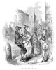 Street Musicians, 1854. /N'Our Street.' Wood Engraving, American, 1854. Poster Print by Granger Collection - Item # VARGRC0047774