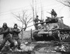 Korean War: Tank, 1951. /Nthe Crew Of An Allied Tank Uses A Lull In Fighting Near The Korean Central Front North Of Wonju, To Clean Weapons, 15 February 1951. Poster Print by Granger Collection - Item # VARGRC0102518
