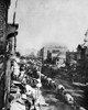 Indiana: Wagon Train. /Na Wagon Train In Indianapolis, Indiana. Photograph, 19Th Century. Poster Print by Granger Collection - Item # VARGRC0183830