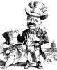 Teddy Roosevelt Cartoon./Nuncle Sam Unmasked: American Cartoon, C1905, Showing President Roosevelt As The Man Behind The Uncle Sam Mask. Poster Print by Granger Collection - Item # VARGRC0066659