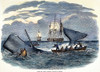 Whaling In South Pacific. /Nwhalers Capturing A Sperm Whale In The South Pacific: Engraving, 1847. Poster Print by Granger Collection - Item # VARGRC0008696