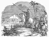 Pedro De Alvarado /N(C1485-1541). Spanish Soldier. Alvarado And His Men Marching Upon Guatemala In 1523. Wood Engraving, American, 1848. Poster Print by Granger Collection - Item # VARGRC0099386