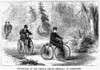 Bicycles: France, 1868. /Nprince Napoleon Of France (1856-1879) Peddling A Velocipede Through The Forest At Compiegne In 1868. Contemporary Wood Engraving. Poster Print by Granger Collection - Item # VARGRC0067949