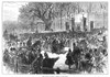 Napoleon Iii (1808-1873). /Nemperor Of The French, 1852-1871. Crowd At Chislehurst, England, Where The Emperor Laid In State After His Death On 9 January 1873. Contemporary English Engraving. Poster Print by Granger Collection - Item # VARGRC0267764