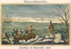 Plymouth Rock: Landing. /Nthe Landing Of The Pilgrims On Plymouth Rock In December 1620: Colored Engraving, American, 1829. Poster Print by Granger Collection - Item # VARGRC0008551