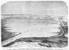 Suez Canal: Lake, 1869. /Nbird'S Eye View Of Lake Timsah, About 45 Miles Down The Canal From The Northern End. Wood Engraving From A French Newspaper Of 1869. Poster Print by Granger Collection - Item # VARGRC0087022