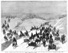 Native American Surrender. /Nlakota Native Americans Under Chief Gall Traveling To The Poplar Creek Agency In Montana To Surrender, 27 December 1880. Contemporary American Wood Engraving. Poster Print by Granger Collection - Item # VARGRC0370093