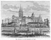 France: Caen Cathedral. /Nchurch Of St. Stephen At Caen, France. Line Engraving, 19Th Century. Poster Print by Granger Collection - Item # VARGRC0091616