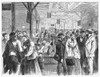 Labor Exchange, 1868. /Nnewly Arrived Immigrants Being Interviewed By Prospective Employers At The Labor Exchange At Castle Garden, New York City. Wood Engraving, American, 1868. Poster Print by Granger Collection - Item # VARGRC0104758