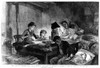 Home Industry, 1888. /Na Woman And Her Children Stripping Tobacco In Thier Tenement Home On The Lower East Side, New York City. Wood Engraving, American, 1888. Poster Print by Granger Collection - Item # VARGRC0175931