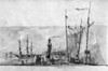 Latrobe: Norfolk, 1799. /Nthe Harbor At Norfolk, Virginia. Watercolor Sketch By Benjamin Latrobe, 1799. Poster Print by Granger Collection - Item # VARGRC0111659