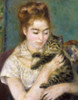 Renoir: Woman With A Cat. /Npierre Auguste Renoir: Woman With A Cat. Canvas, C1875. Poster Print by Granger Collection - Item # VARGRC0020075